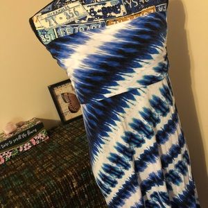 Laundry By Shelli Seagal Strapless Tie Dye Dress